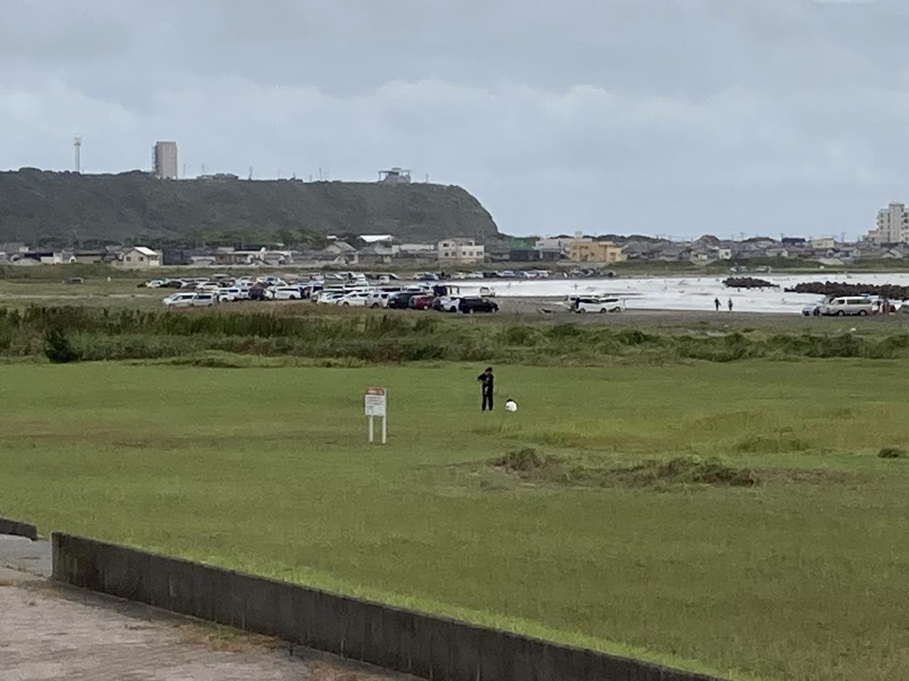 混んでる飯岡海岸１